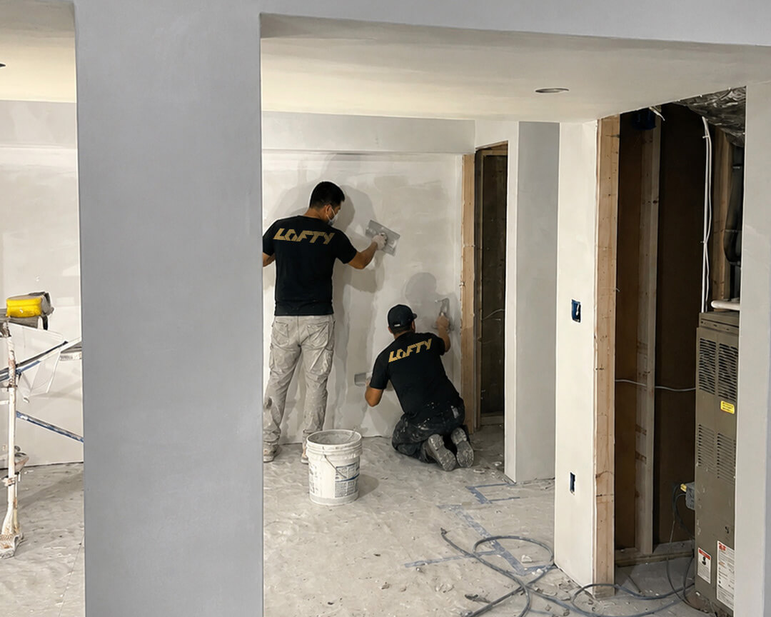 Basement renovation in progress