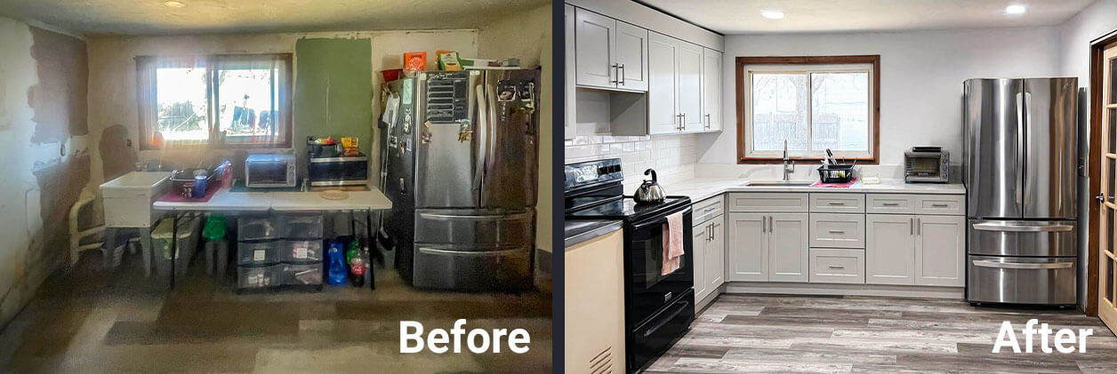 Leanne's $10K Kitchen in Brockton, MA - before and after photos