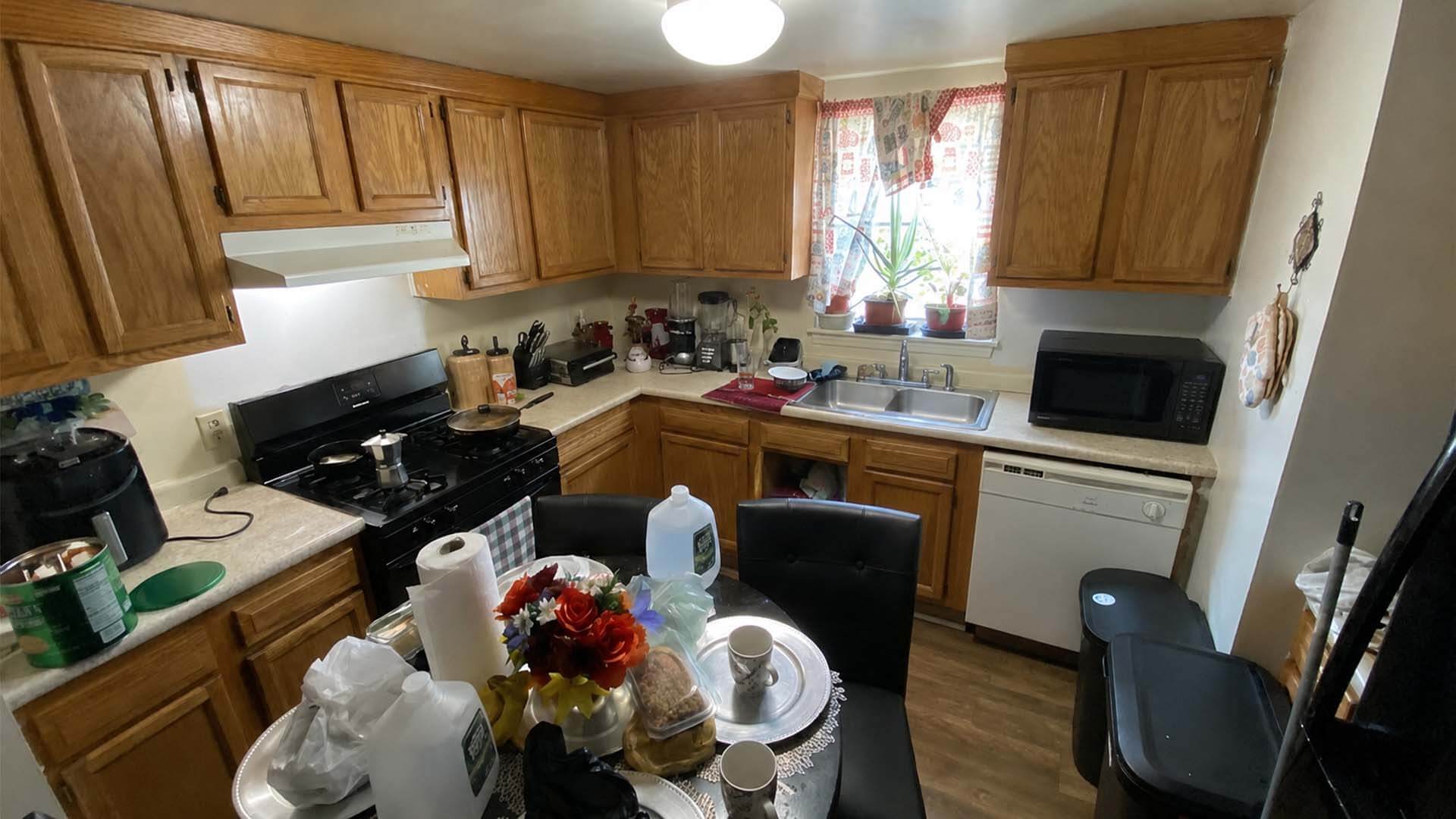Before — $10K Kitchen Cabinet & Countertop Refresh | Methuen, MA