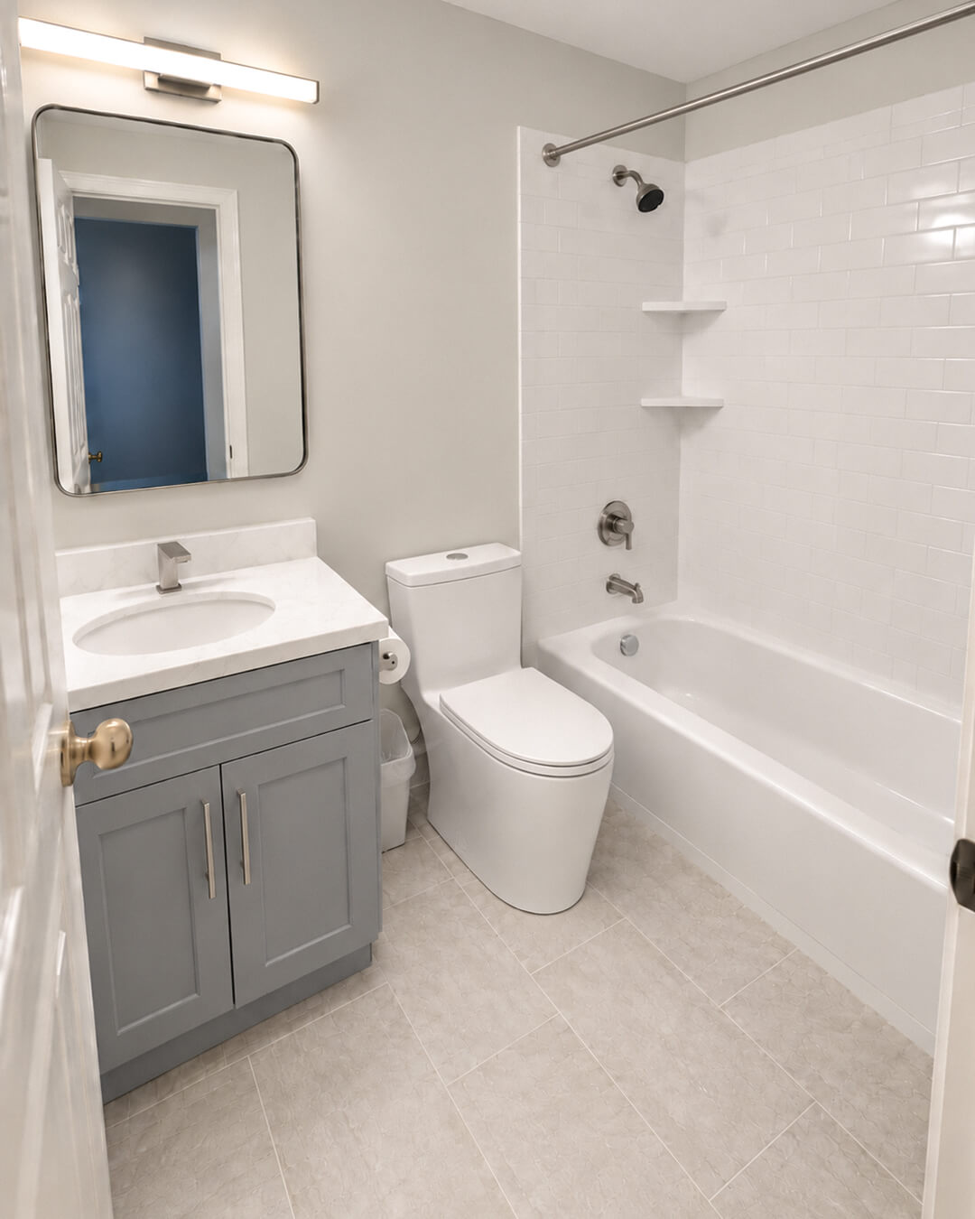 Finish — Kitchen & Two-Bath Renovation | Medford, MA