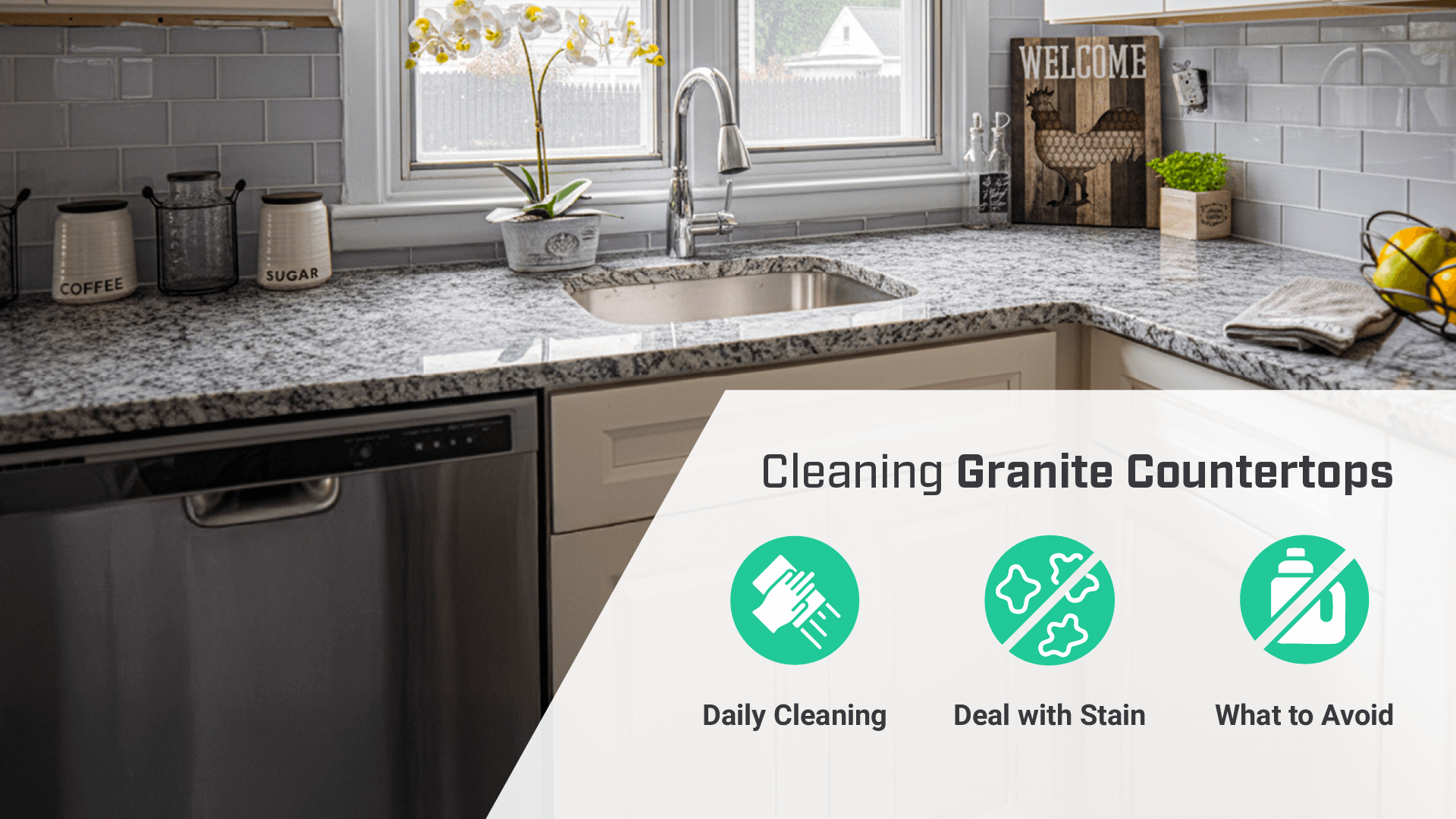 ways to clean quartz countertops