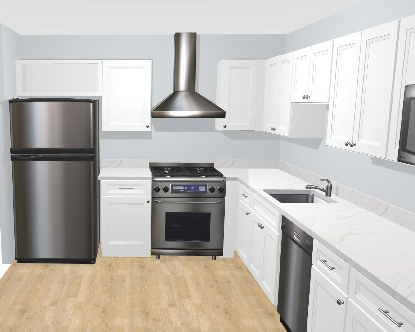 Design — Kitchen Renovation with White Oxford Cabinets | Shrewsbury, MA