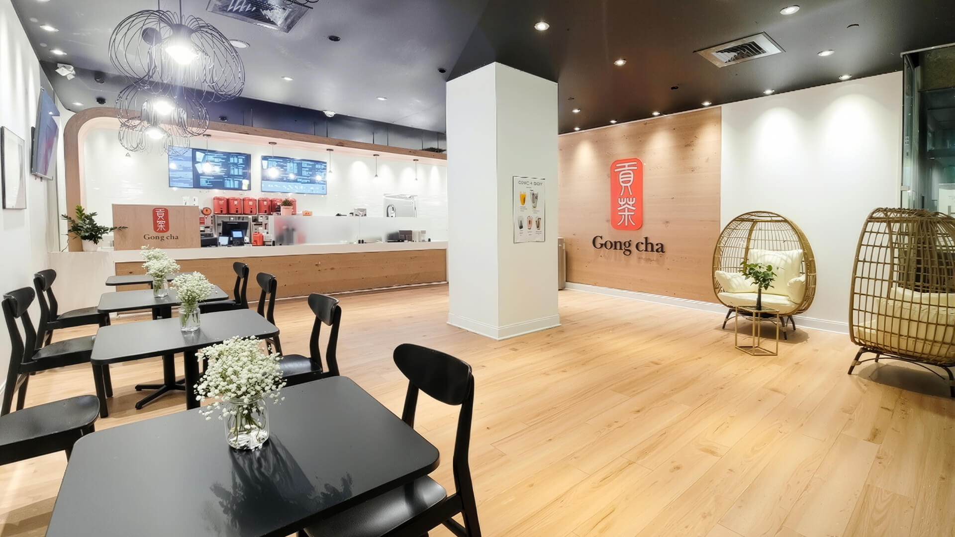 Finish — Gong cha Bubble Tea Shop Construction – Providence, Rhode Island