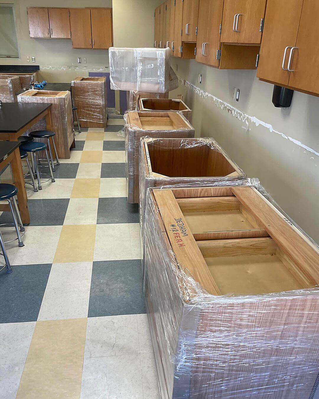 Build — School Cabinetry & Countertop Restoration | Dedham, MA