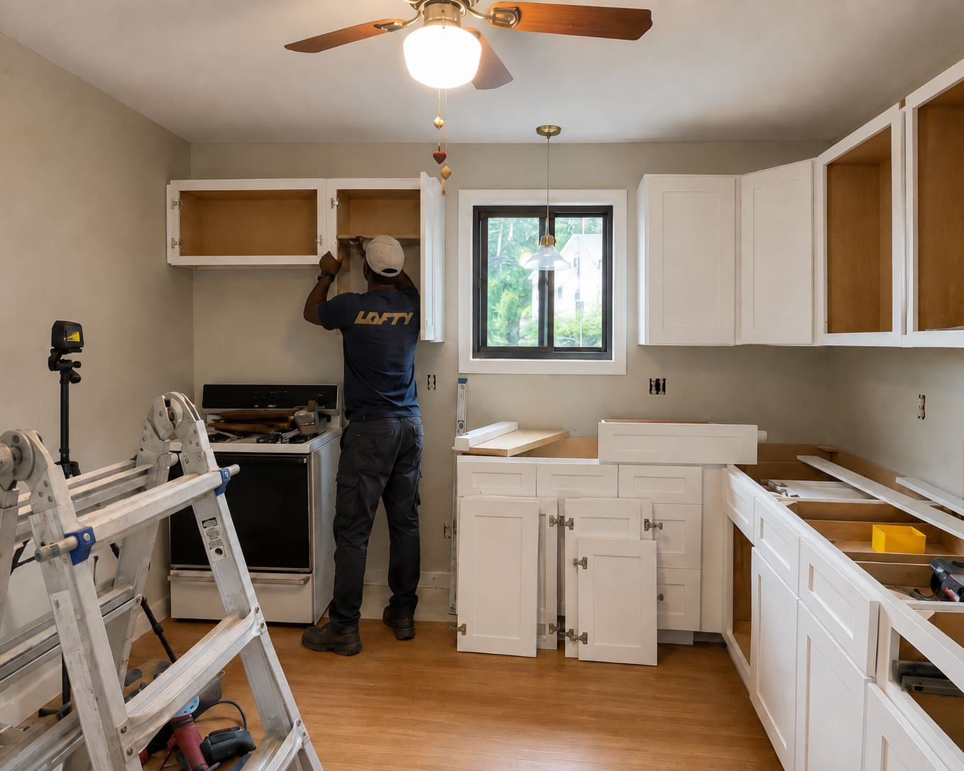 Build — Kitchen Renovation with White Mosaic Tile | Lincoln, RI
