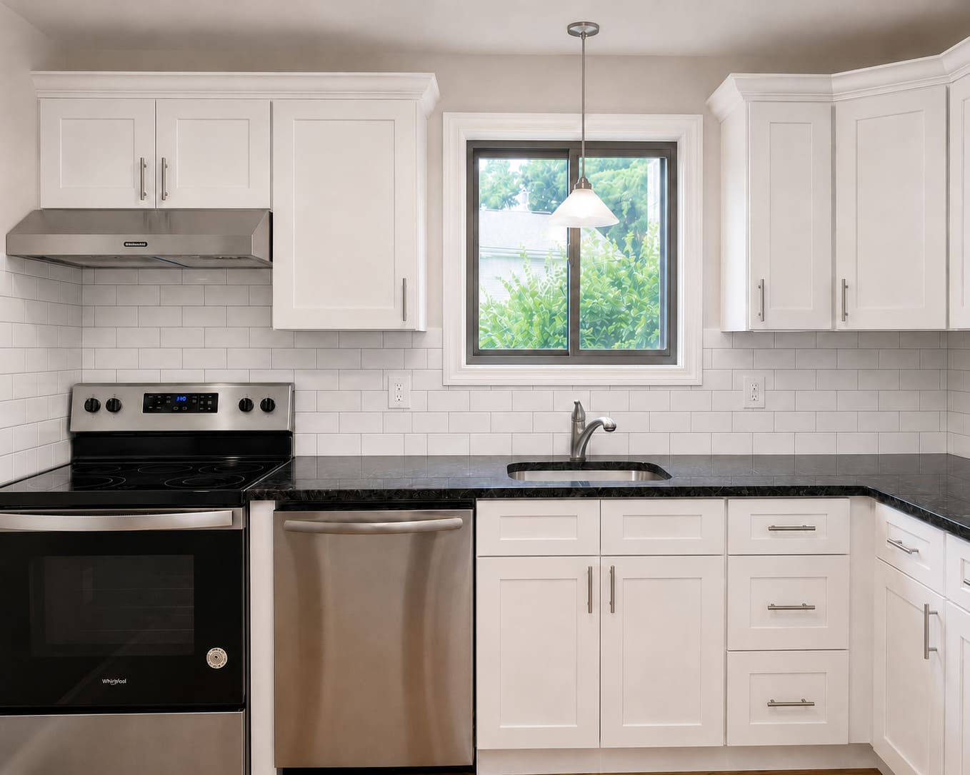 Finish — Kitchen Renovation with White Mosaic Tile | Lincoln, RI