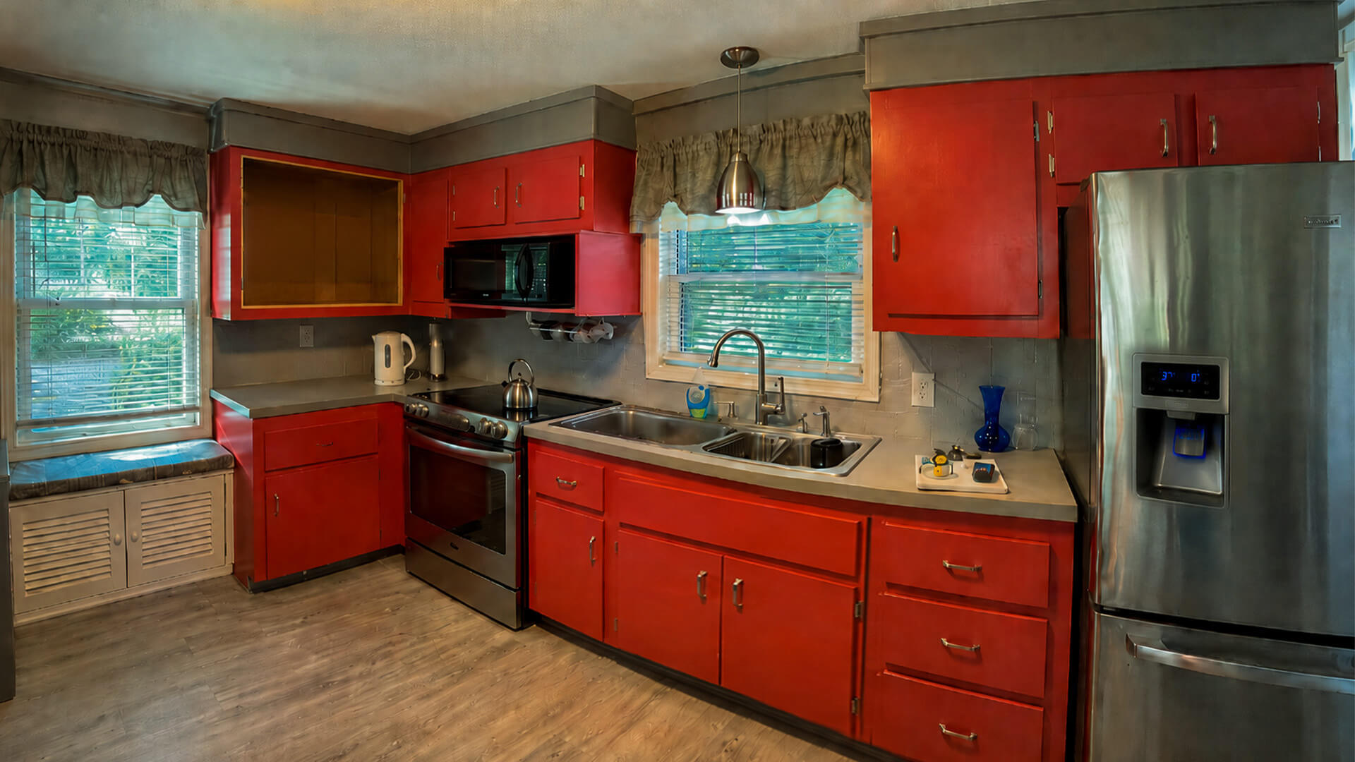 Before — $10K Kitchen Refresh with Steel Grey Granite | Attleboro, MA
