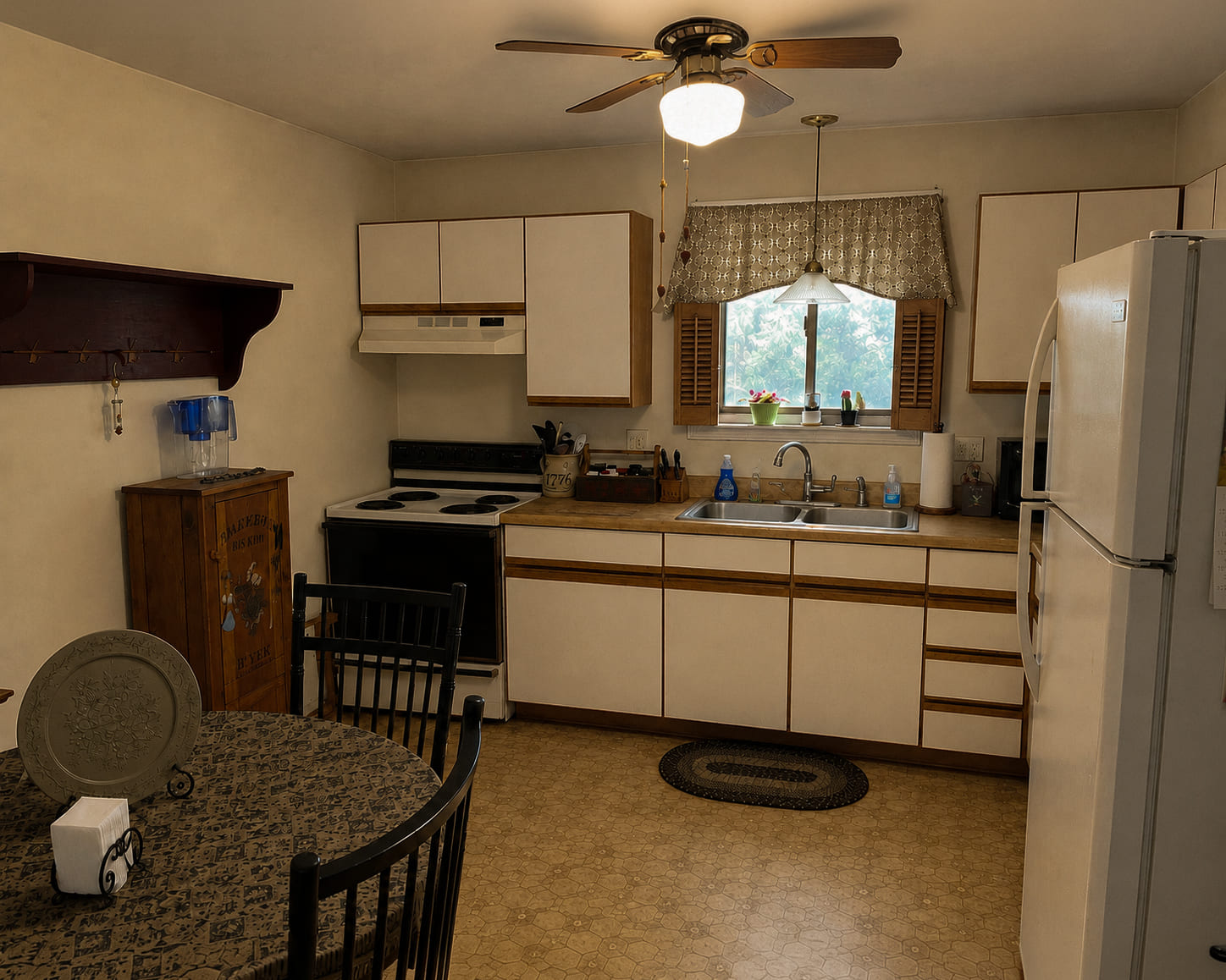 Before — Kitchen Renovation with White Mosaic Tile | Lincoln, RI