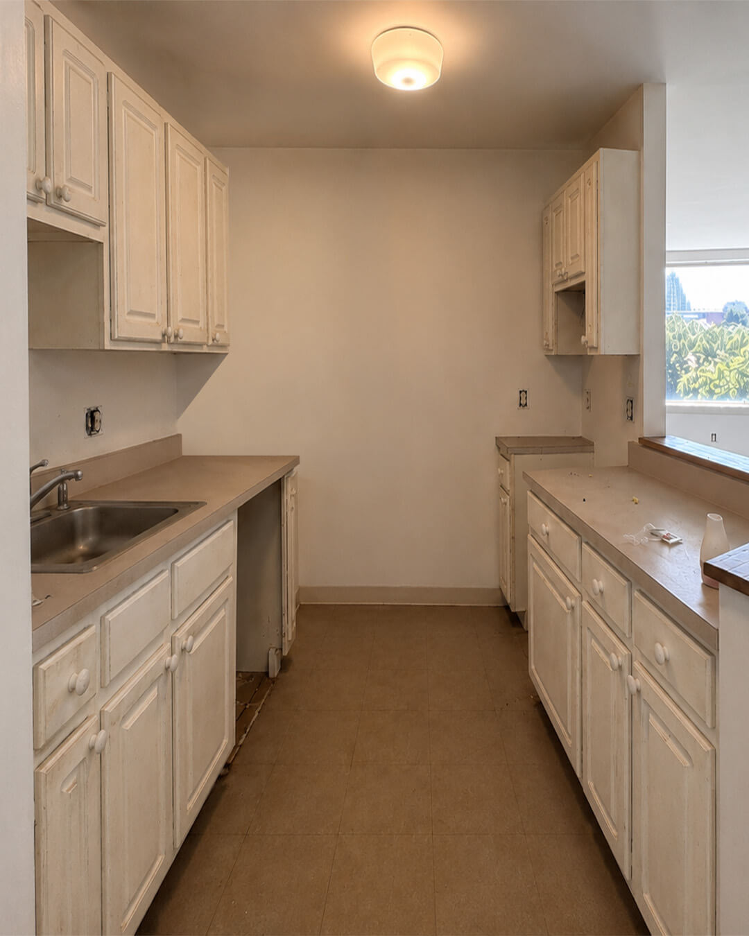 Before — $10K Kitchen & Vanity Cabinet Refresh | Boston, MA