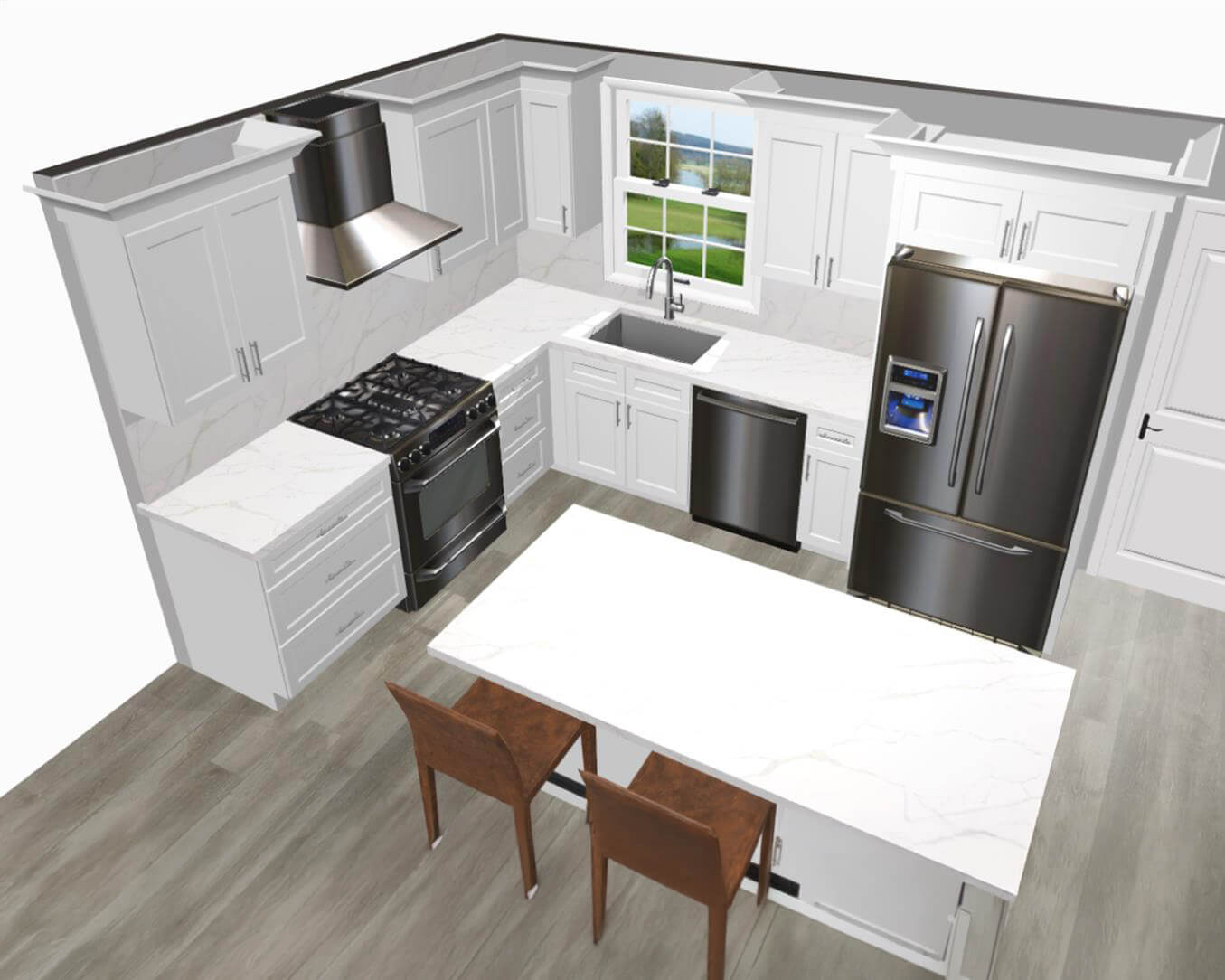Design — Kitchen & Hardwood Floor Renovation | Auburn, MA