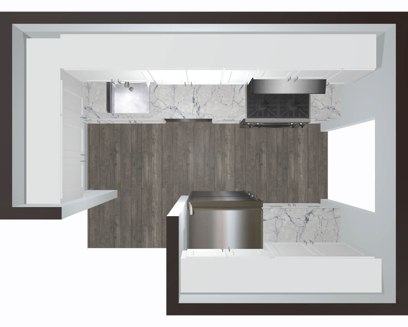 Design — Kitchen Renovation with Valle Nevado Granite Countertops | Canton, MA