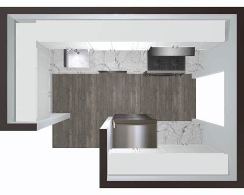 Design — Kitchen Renovation with Valle Nevado Granite Countertops | Canton, MA