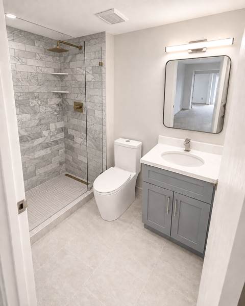 Finish — Kitchen & Two-Bath Renovation | Medford, MA