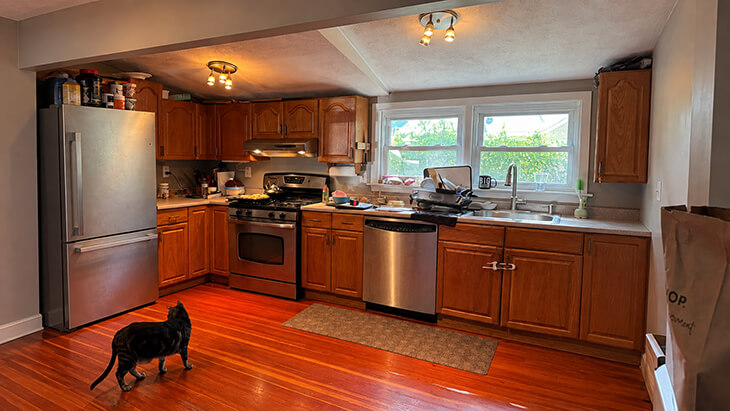 Before: Saugus, MA kitchen ahead of its $10K Kitchen Refresh