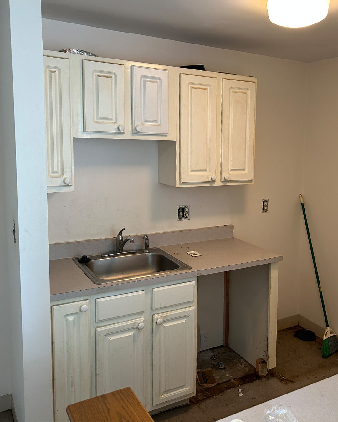 Before — $10K Kitchen & Vanity Cabinet Refresh | Boston, MA