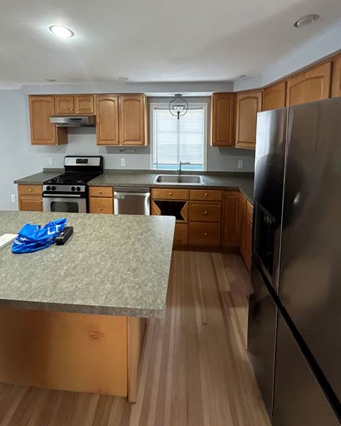 Before — Open-Concept Kitchen & Bathroom Refresh | Methuen, MA