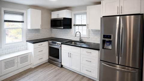 Finish — $10K Kitchen Refresh with Steel Grey Granite | Attleboro, MA