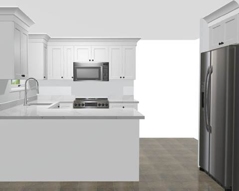 Design — $10K Kitchen Refresh with Calacatta Idillio Quartz | North Attleboro, MA