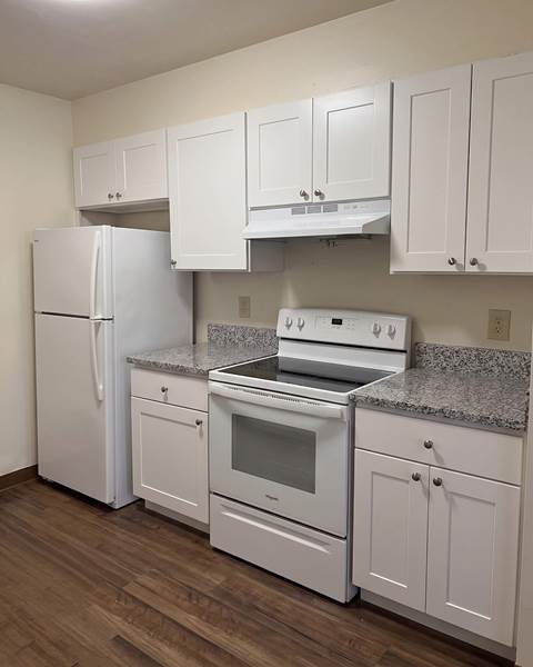 Finish — Kitchen Renovation with Caledonia Granite Countertops | Lawrence, MA
