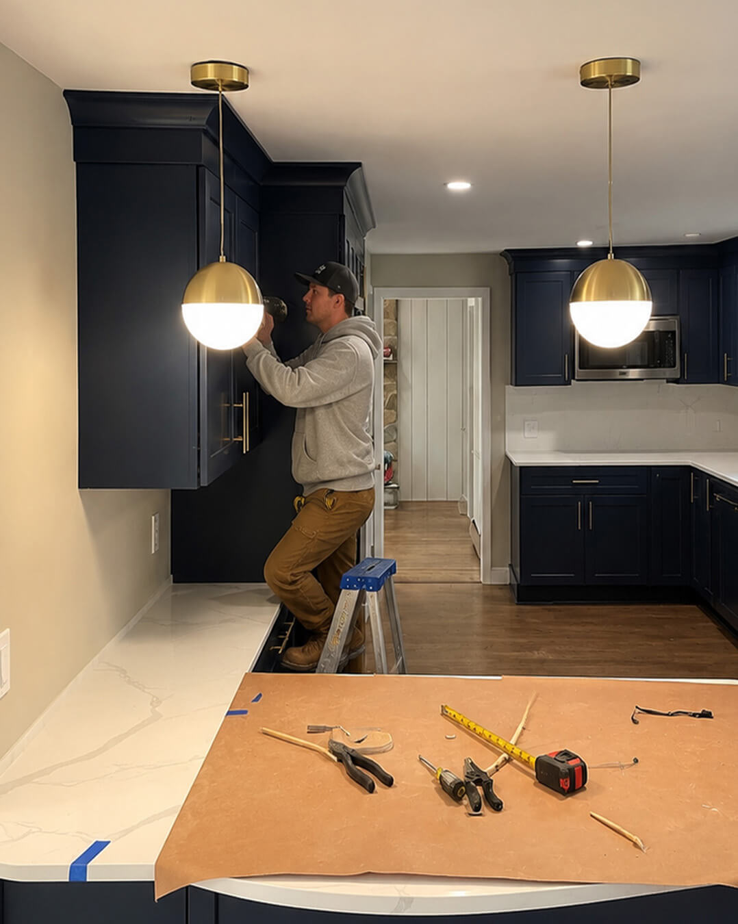 Build — Kitchen Renovation with Peninsula Seating | Westwood, MA