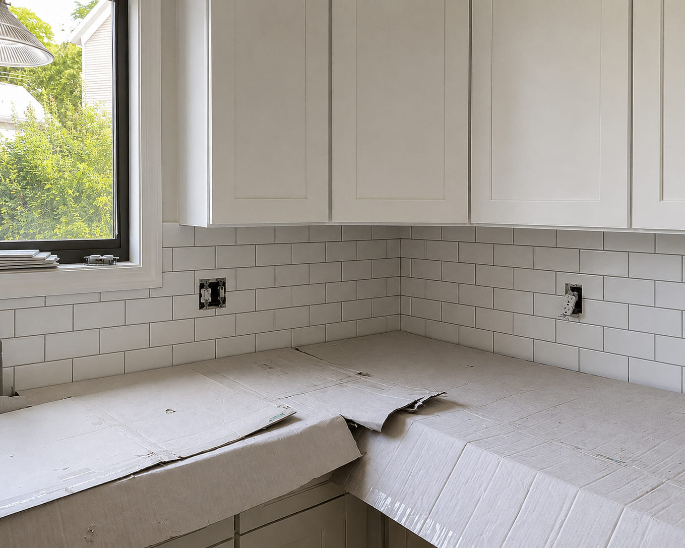 Build — Kitchen Renovation with White Mosaic Tile | Lincoln, RI