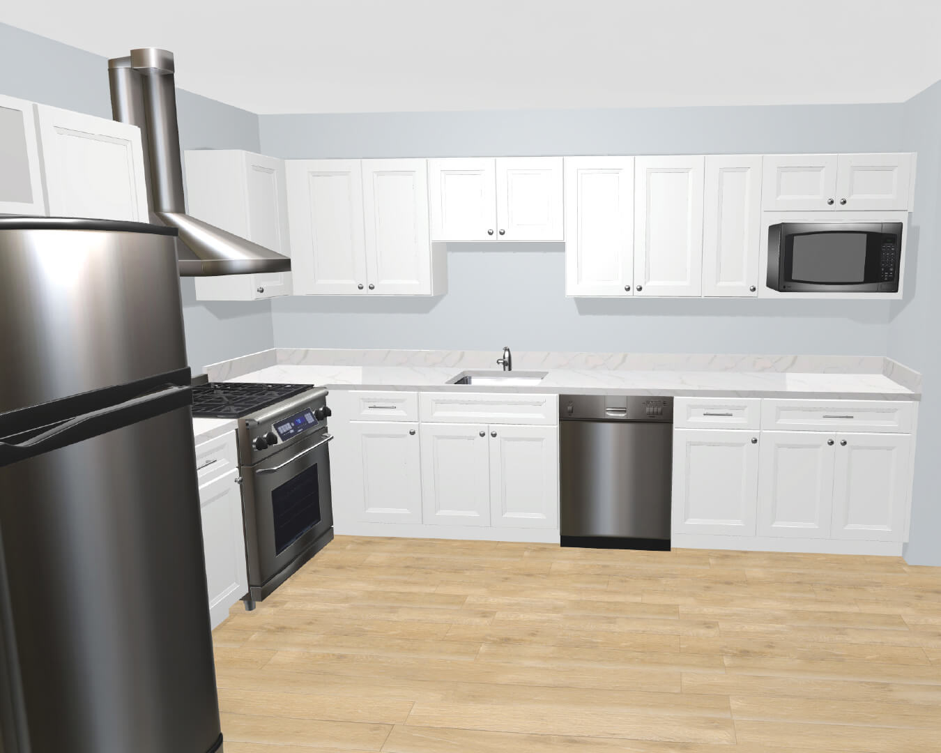 Design — Kitchen Renovation with White Oxford Cabinets | Shrewsbury, MA