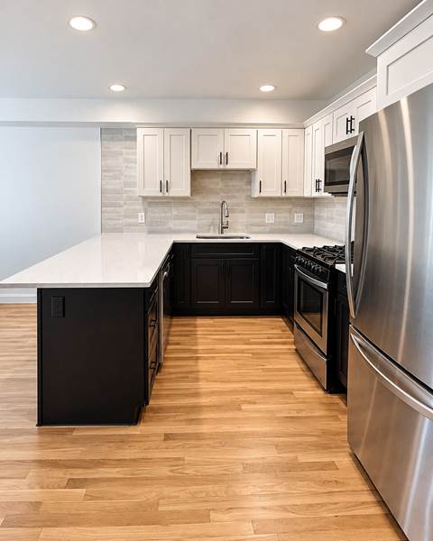 Finish — $10K Kitchen Refresh with Two-Tone Shaker Cabinets