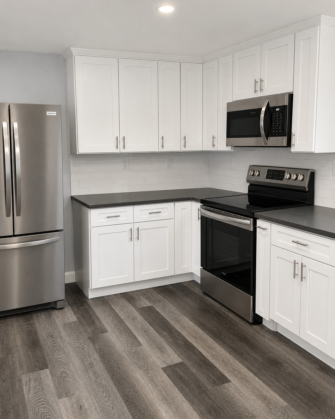 Finish — Kitchen Renovation with White Shaker Cabinets | Milford, MA