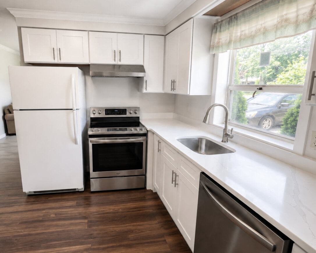 Finish — Kitchen Renovation with Shaker Cabinets | Lincoln, RI