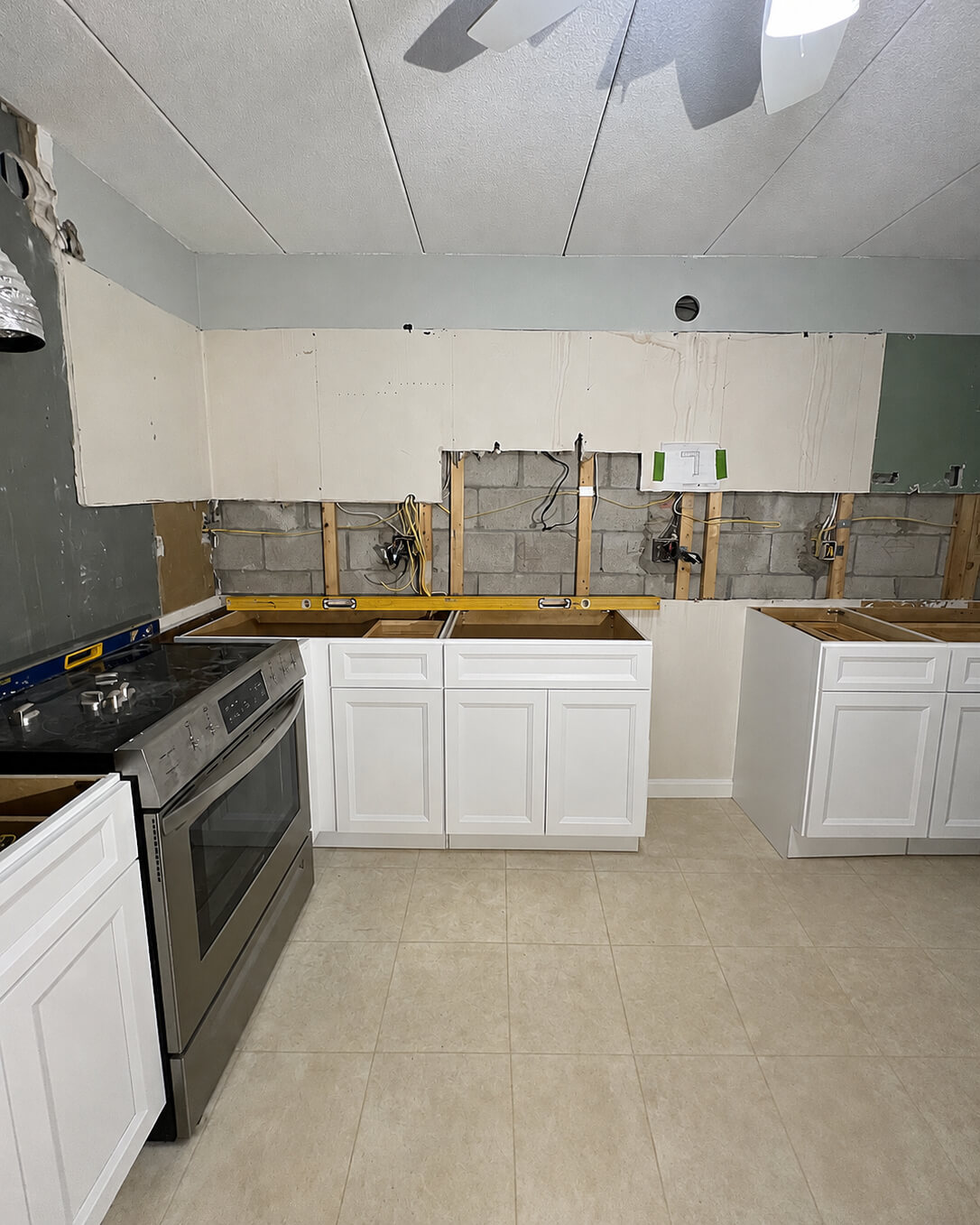 Build — Kitchen Renovation with White Oxford Cabinets | Shrewsbury, MA
