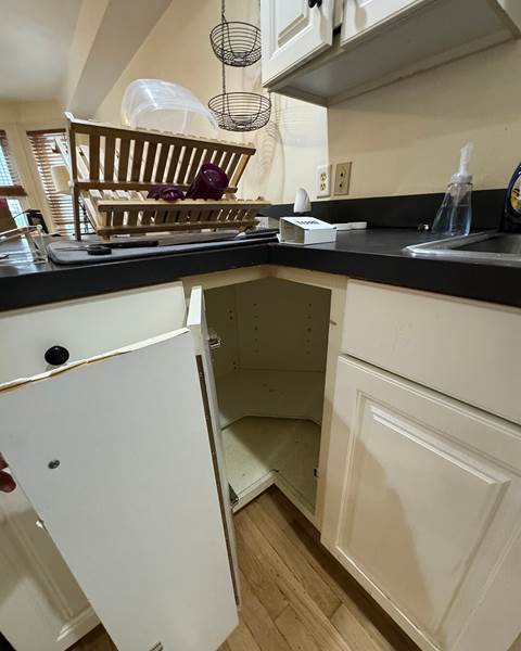 Before — $10K Kitchen Refresh with Two-Tone Shaker Cabinets