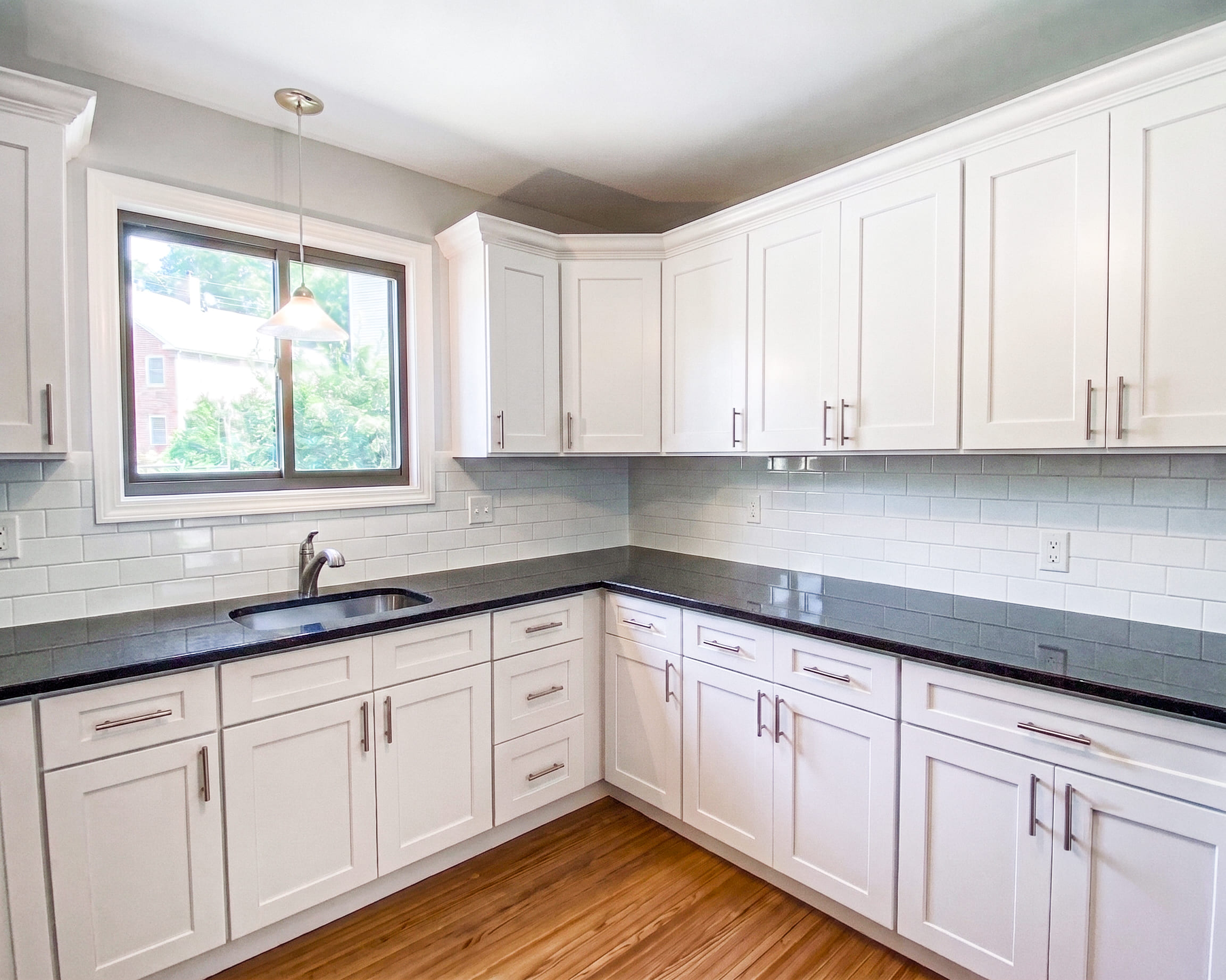 Finish — Kitchen Renovation with White Mosaic Tile | Lincoln, RI