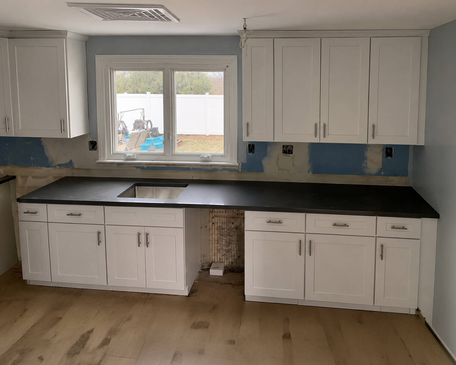 Build — Kitchen Renovation with White Shaker Cabinets | Milford, MA