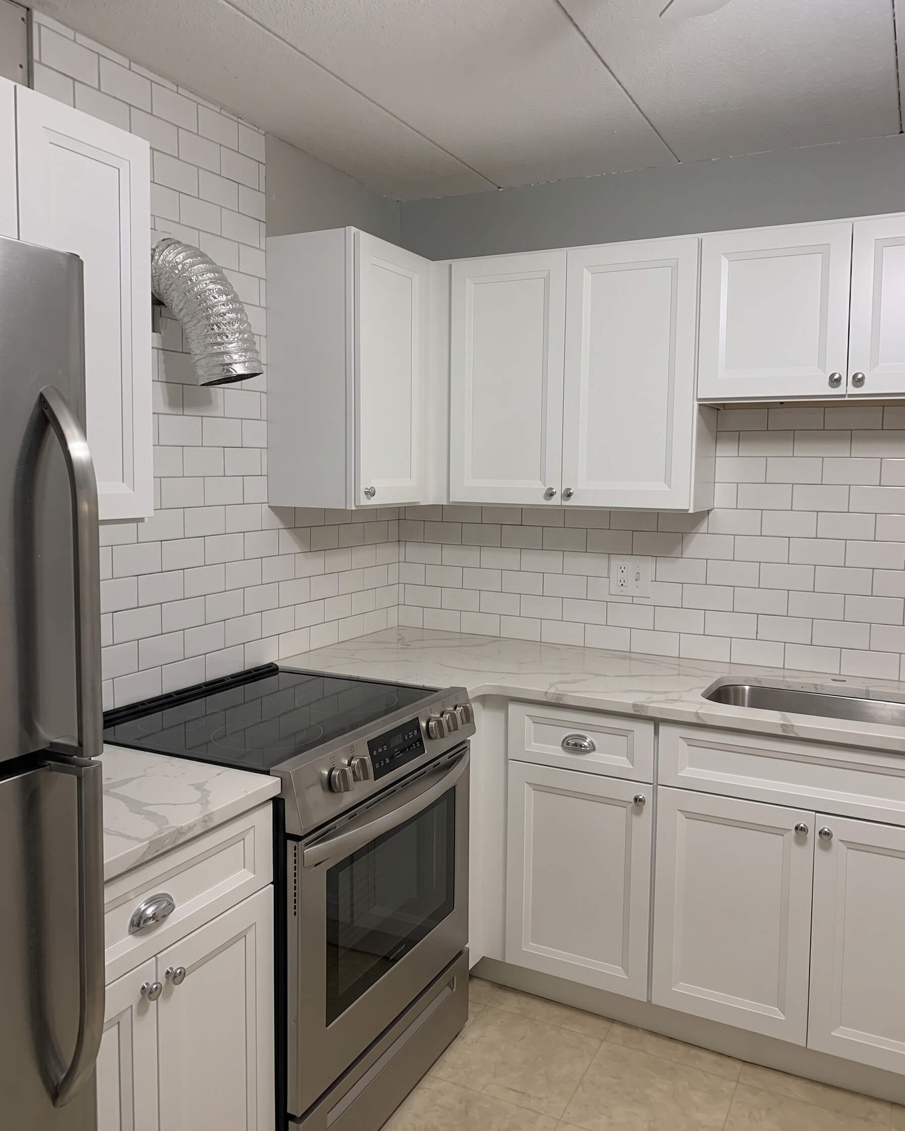 Build — Kitchen Renovation with White Oxford Cabinets | Shrewsbury, MA