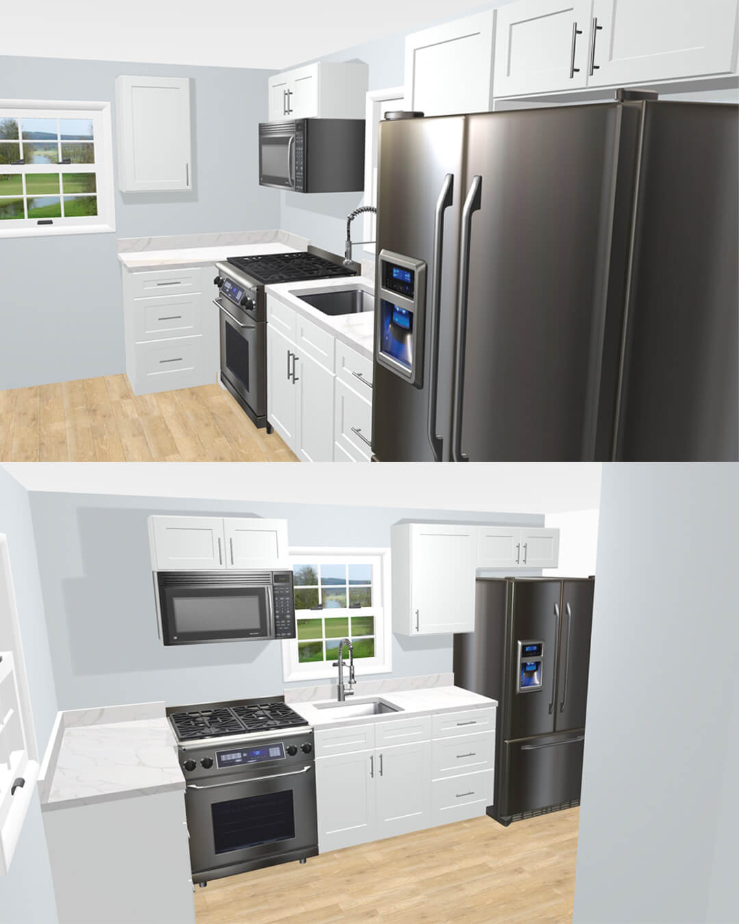Design — $10K Kitchen Refresh with Steel Grey Granite | Attleboro, MA