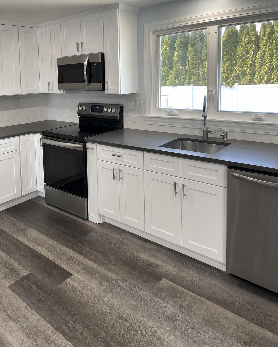 Finish — Kitchen Renovation with White Shaker Cabinets | Milford, MA