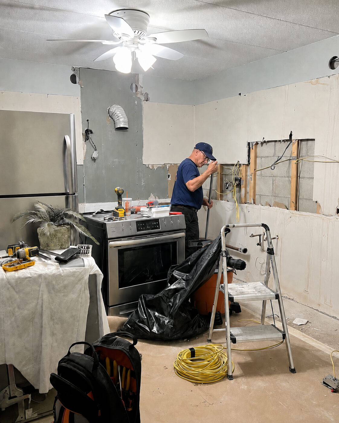 Build — Kitchen Renovation with White Oxford Cabinets | Shrewsbury, MA
