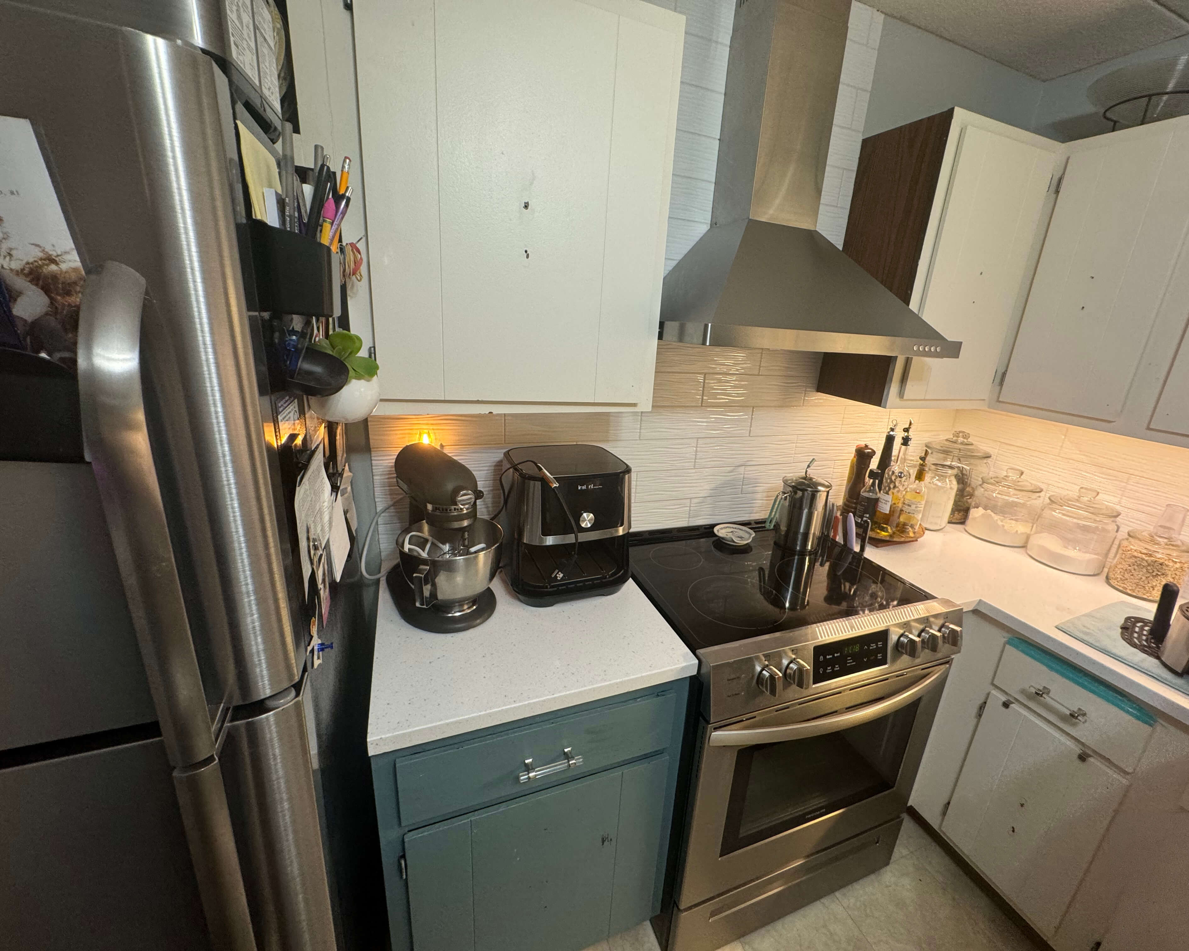 Before — Kitchen Renovation with White Oxford Cabinets | Shrewsbury, MA