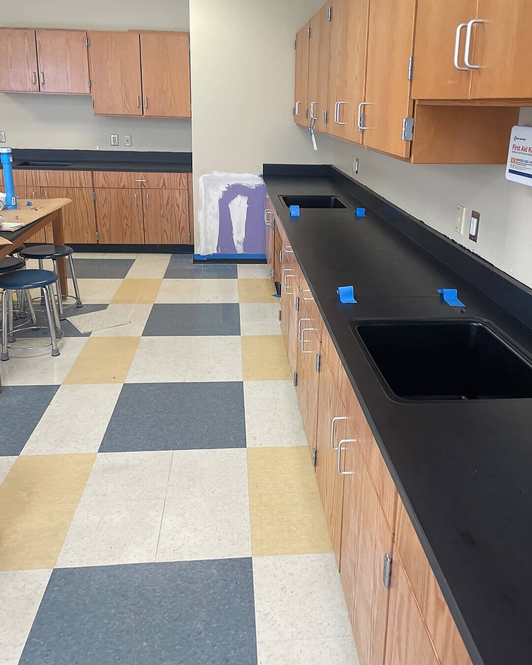 Build — School Cabinetry & Countertop Restoration | Dedham, MA