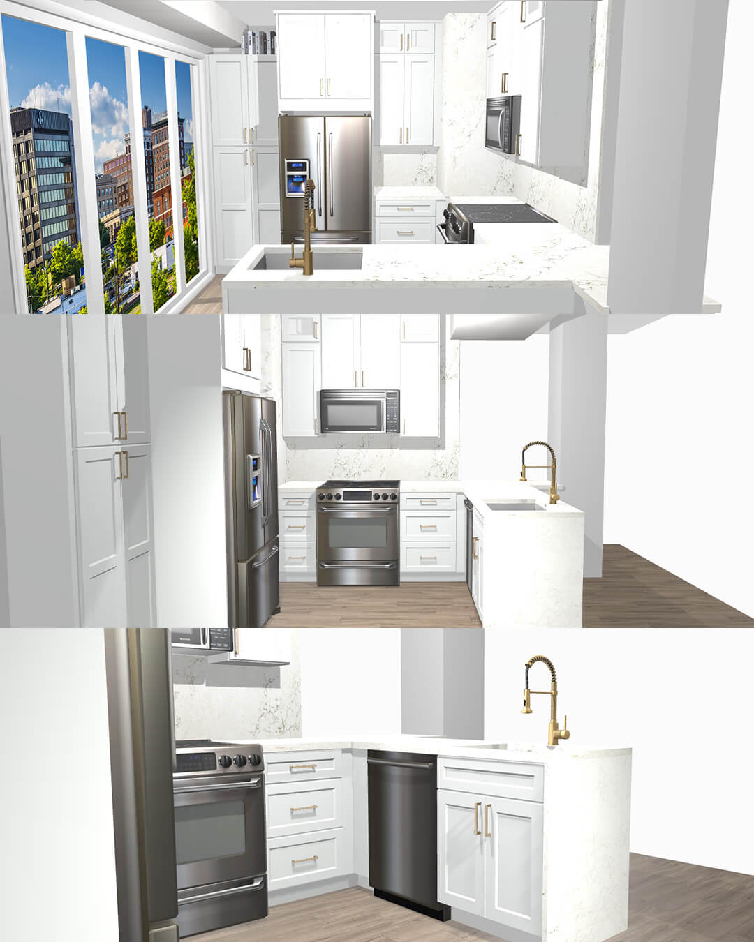 Design — Open-Concept Kitchen Renovation with Peninsula Seating | Boston, MA