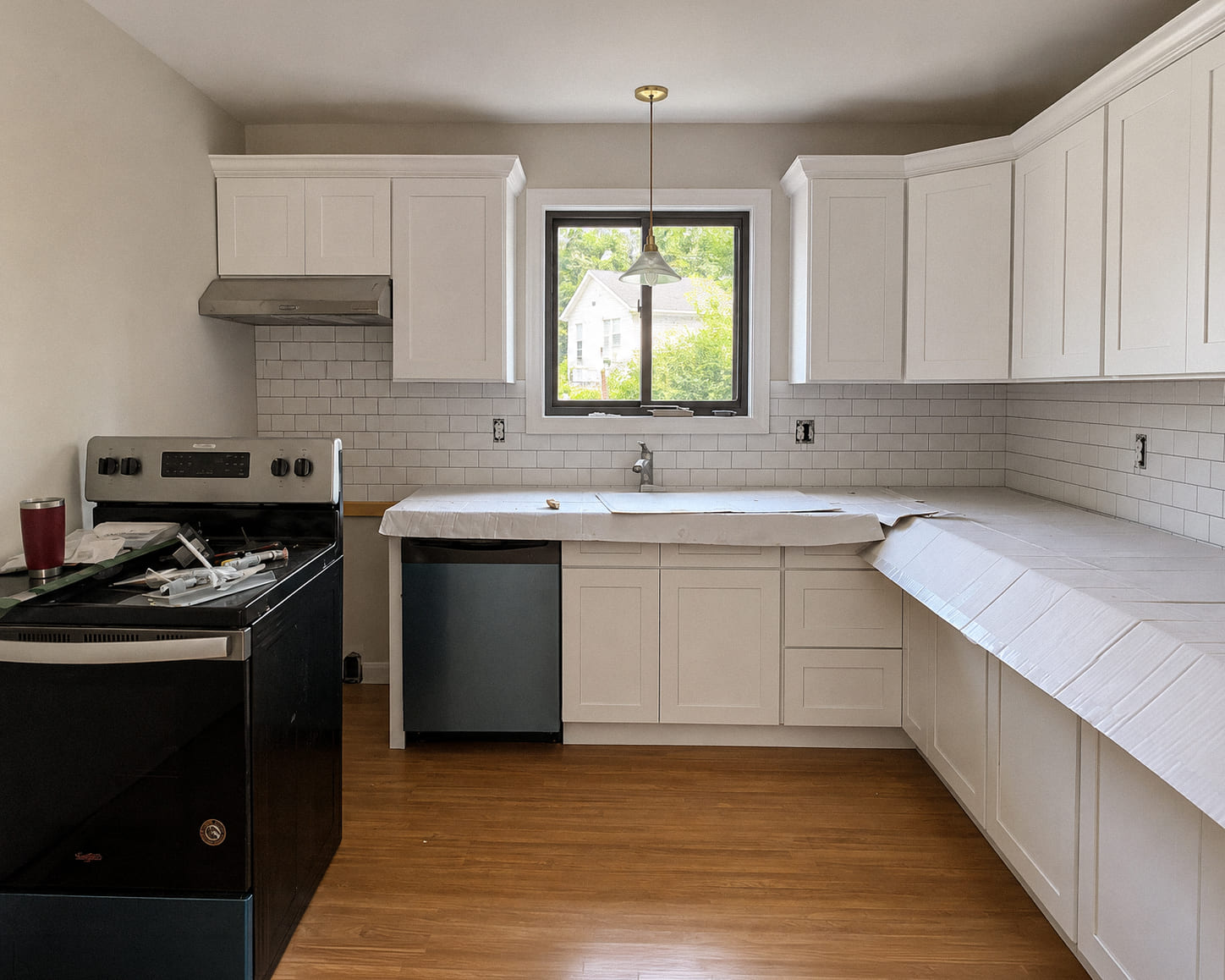 Build — Kitchen Renovation with White Mosaic Tile | Lincoln, RI