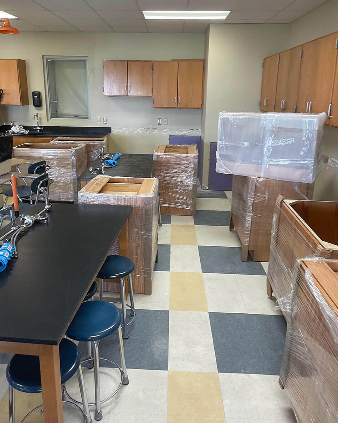 Build — School Cabinetry & Countertop Restoration | Dedham, MA