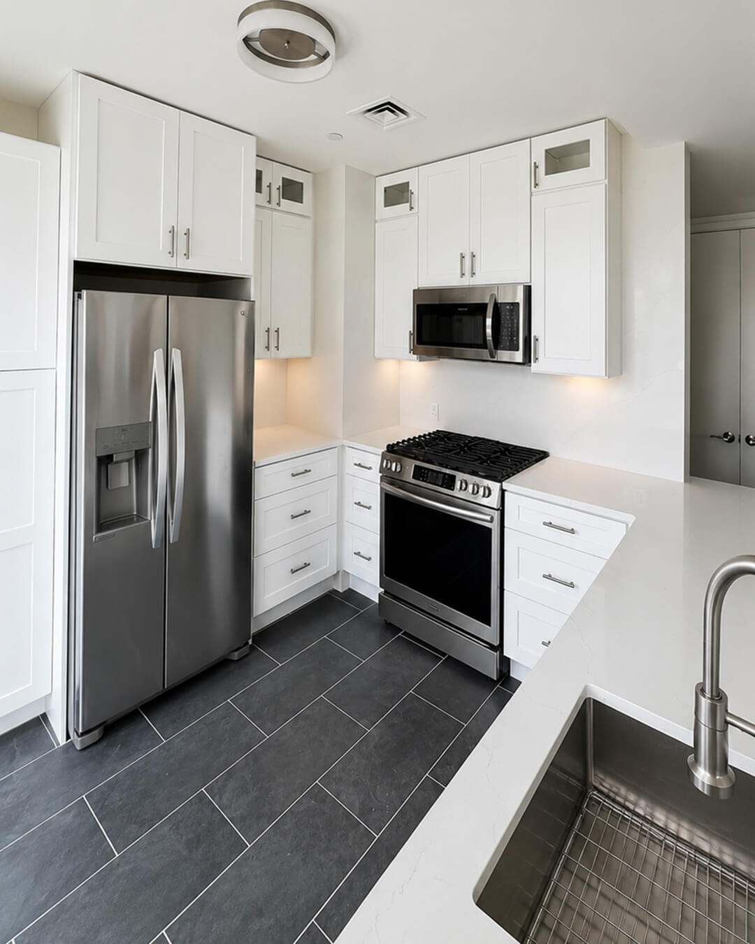 Finish — Open-Concept Kitchen Renovation with Peninsula Seating | Boston, MA