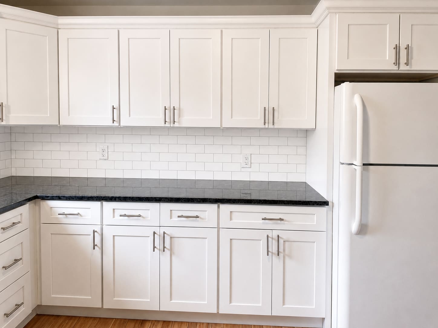 Finish — Kitchen Renovation with White Mosaic Tile | Lincoln, RI