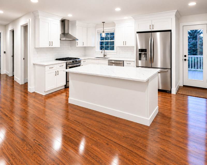 Kitchen & Hardwood Floor Renovation | Auburn, MA