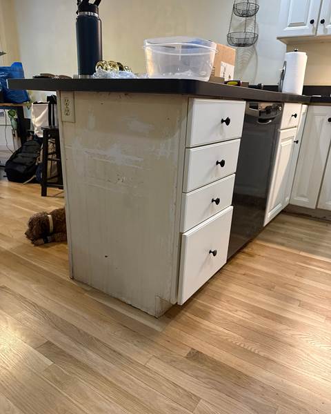 Before — $10K Kitchen Refresh with Two-Tone Shaker Cabinets